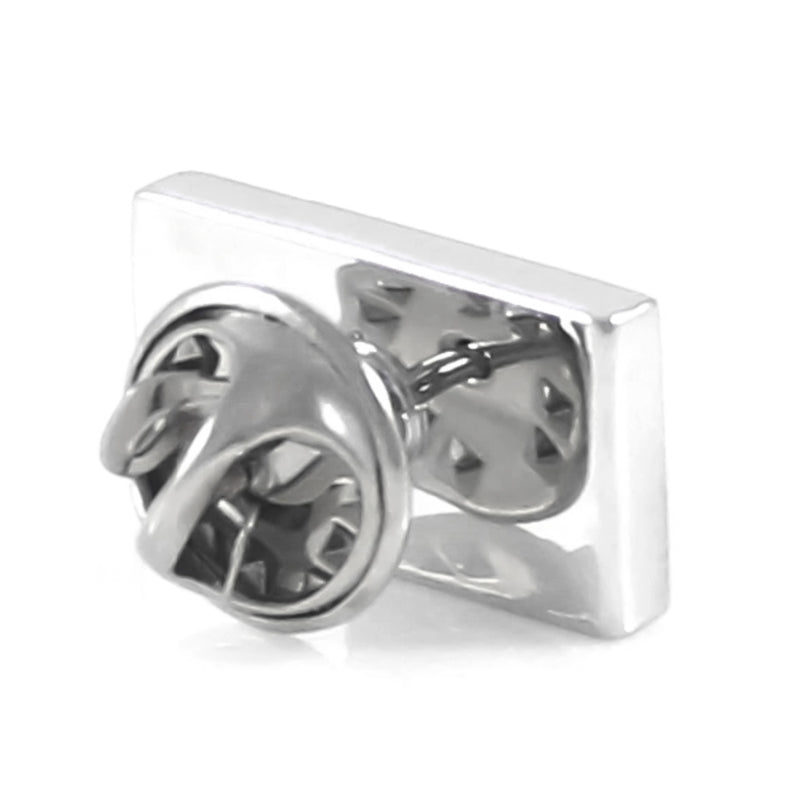 James Bond 007 Brooch Pin Silver and Black Back