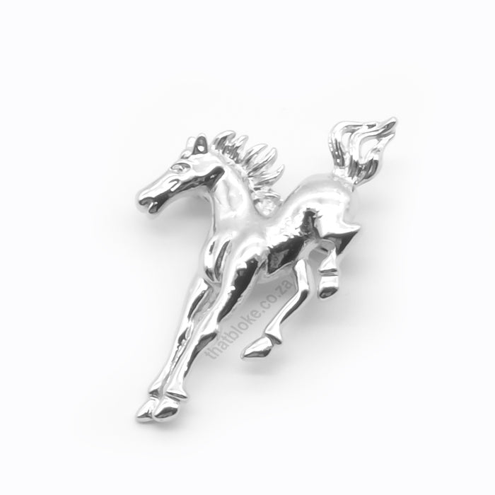 Jumping Horse Brooch For Men Pin Silver
