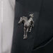 Jumping Horse Brooch For Men Pin Silver On Suit