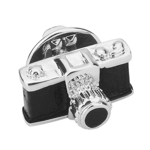 Camera Brooch Photography Silver Front View