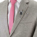 Silver Crown Wings Brooch For Men With Double Chain On Suit