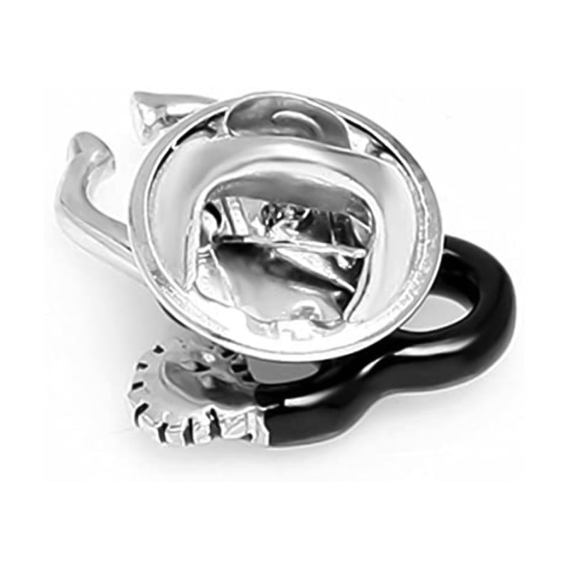 Men's Brooch - Doctor Stethoscope (Silver & Black)