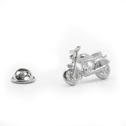 Classic Motorcycle Brooch For Men Silver Front