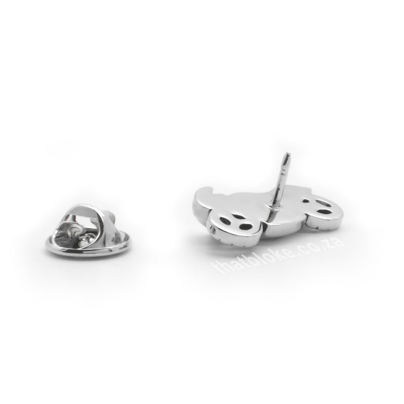 Racing Bike Motorcycle Brooch For Men Silver Bottom