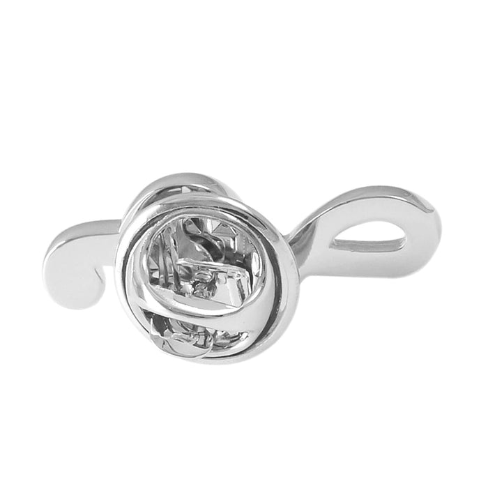 Men's Brooch - Music Note Treble Clef (Silver)