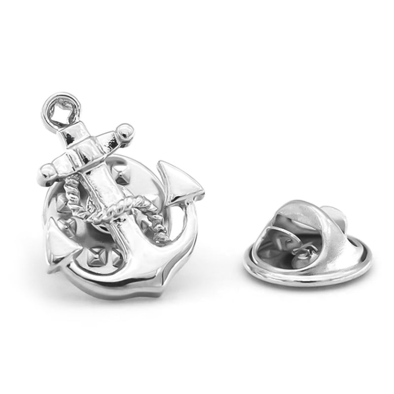Ship Anchor Brooch Silver Pin For Men