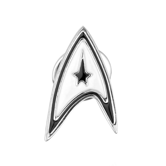 Star Trek Brooch Pin Starfleet Command Symbol Silver Front
