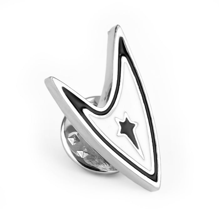 Star Trek Brooch Pin Starfleet Command Symbol Silver Side