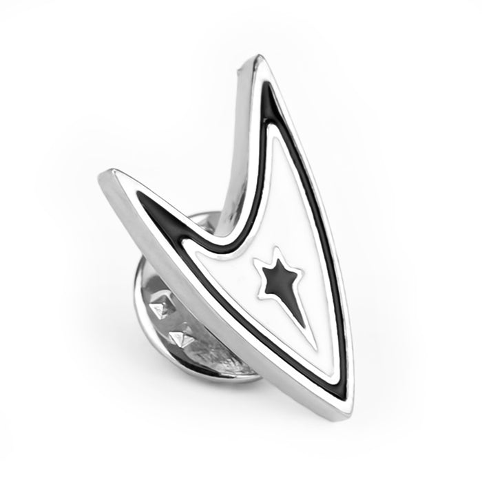 Star Trek Brooch Badge Necklace – Brushed Steel Communicator Starfleet Command