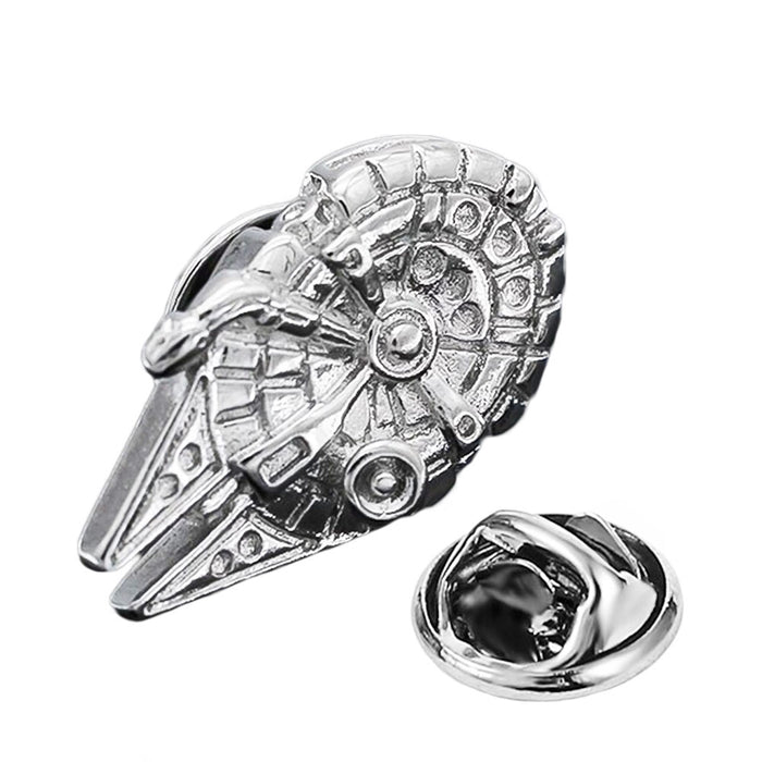 Star Wars Millennium Falcon Brooch Silver Front