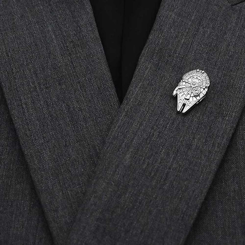 Men's Brooch - Star Wars Millennium Falcon (Silver)