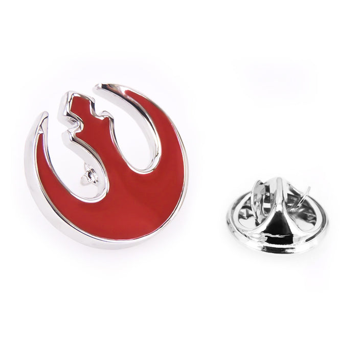 Star Wars Rebel Alliance Brooch Pin For Men Silver and Red