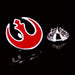 Star Wars Rebel Alliance Brooch Pin For Men Silver and Red On Background