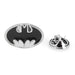 Batman Brooch Pin Emblem Oval Silver and Black
