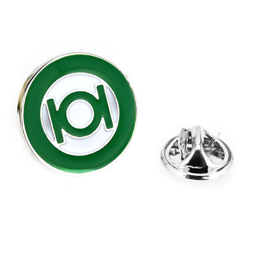 Green Lantern Brooch Pin Superhero Silver Front