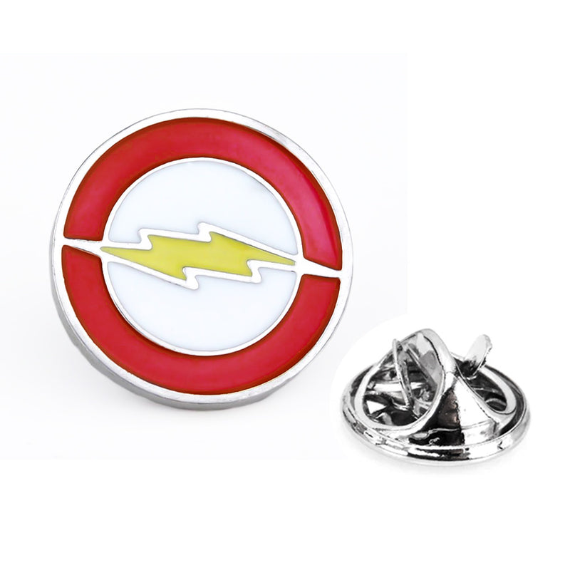 Superhero The Flash Brooch Pin For Men Silver