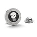 Superhero The Punisher Brooch Pin Silver and Black