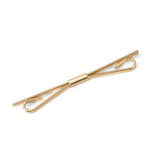 Curved Bow Collar Bar Gold For Men Side View