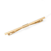 Curved Bow Collar Bar Gold For Men Top View