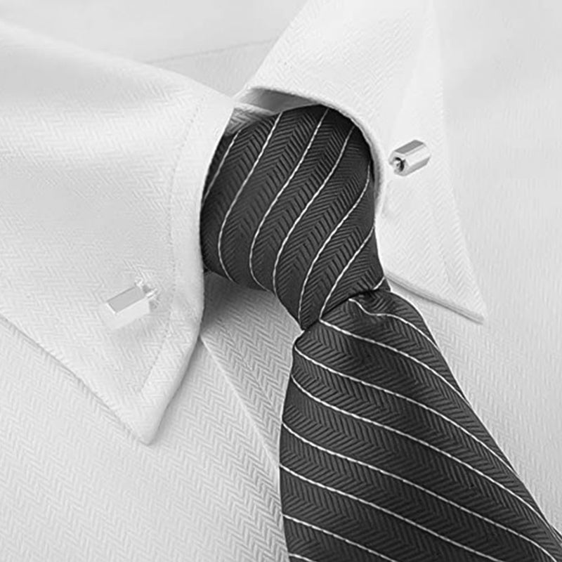Collar Bar Pin - Hexagonal (Silver)