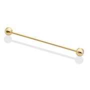 Round Ball Collar Bar Gold Closed