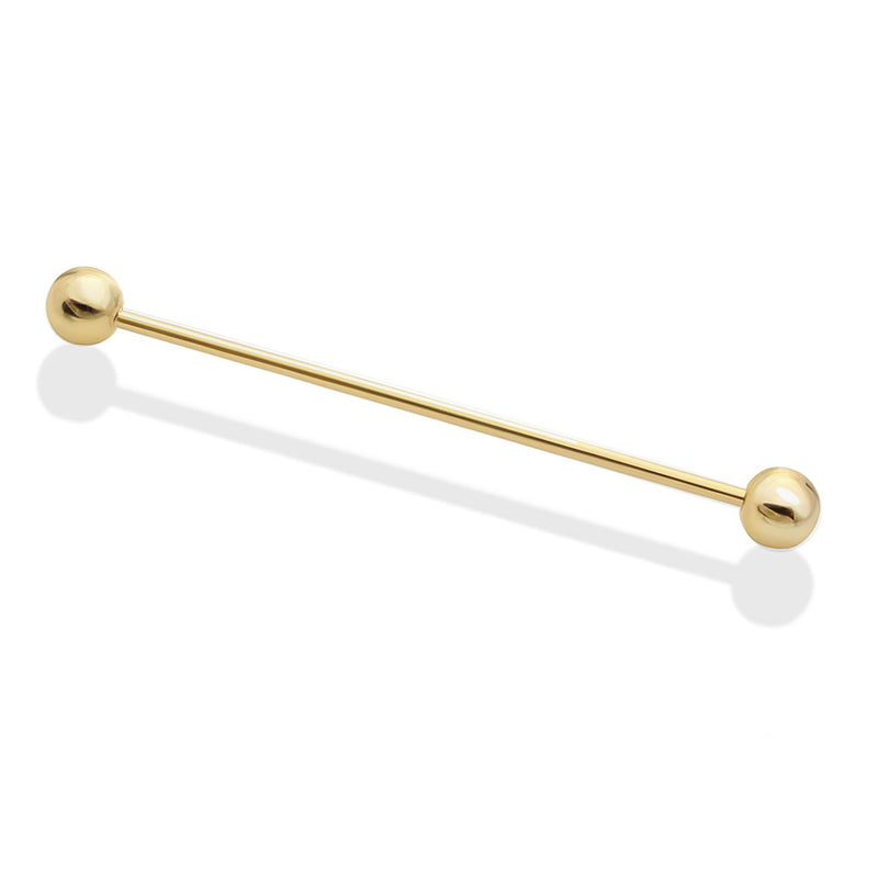 Round Ball Collar Bar Gold Closed