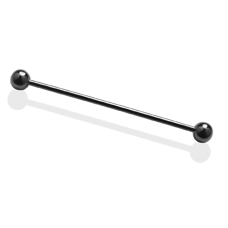 Round Ball Collar Bar Gunmetal Black Closed