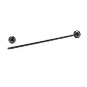 Round Ball Collar Bar Gunmetal Black Open