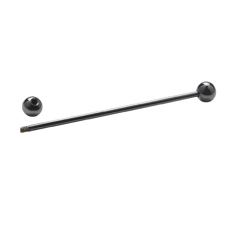 Round Ball Collar Bar Gunmetal Black Open