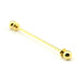 Gold Round Knob Collar Bar Pin