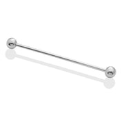 Round Ball Collar Bar Silver Closed