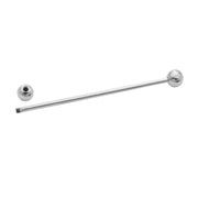 Round Ball Collar Bar Silver Open