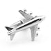Airplane Cufflinks Boeing Jet Silver Front
