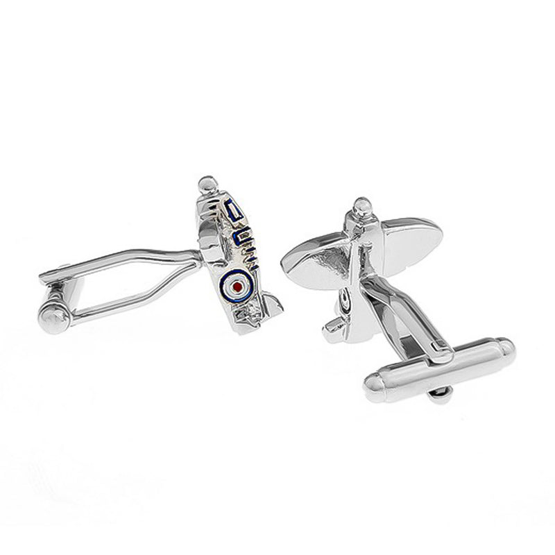 Army War Airplane Cufflinks Image Pair Back