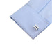 Silver Initial Cufflinks Letter H of the Alphabet On Shirt Sleeve