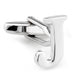 Silver Initial Cufflinks Letter J of the Alphabet Front