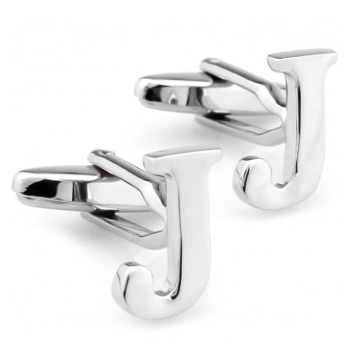 Initial Cufflinks - Letter J of the Alphabet (Silver) — That Bloke