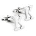 Silver Initial Cufflinks Letter K of the Alphabet Pair