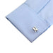 Silver Initial Cufflinks Letter N of the Alphabet On Shirt Sleeve