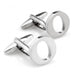 Silver Initial Cufflinks Letter O of the Alphabet Pair