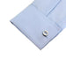 Silver Initial Cufflinks Letter O of the Alphabet On Shirt Sleeve