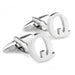 Silver Initial Cufflinks Letter Q of the Alphabet Pair