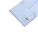 Silver Initial Cufflinks Letter Q of the Alphabet On Shirt Sleeve