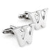 Silver Initial Cufflinks Letter W of the Alphabet Pair