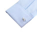 Silver Initial Cufflinks Letter Z of the Alphabet On Shirt Sleeve