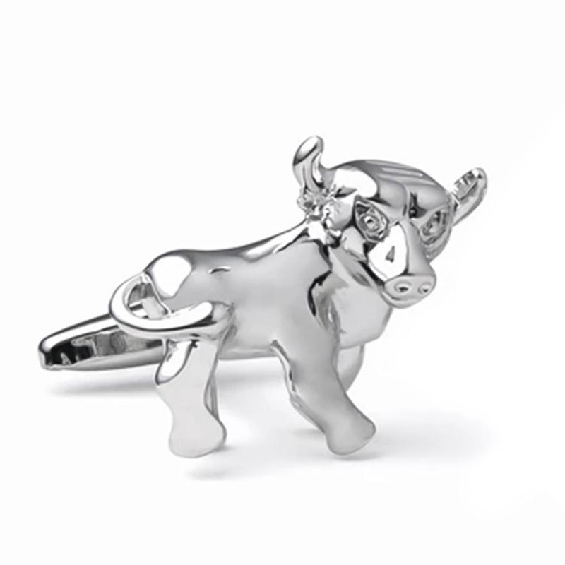 Bull Cufflinks Animal Image Front