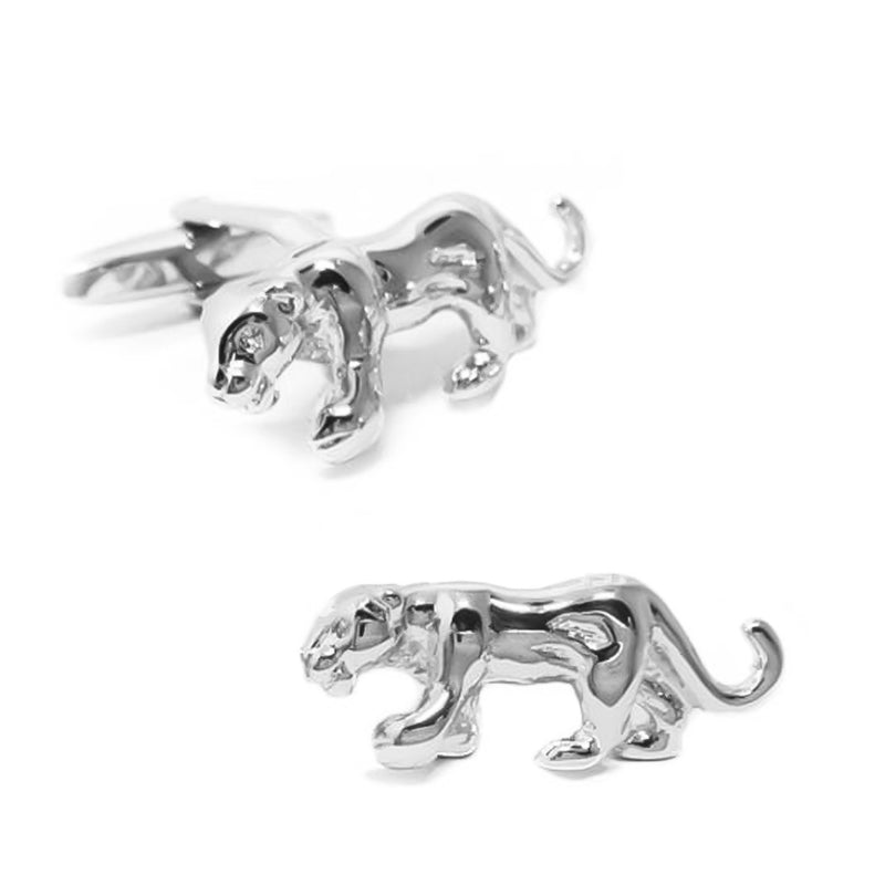 Jaguar Tiger Cufflinks South Africa Silver Image Pair