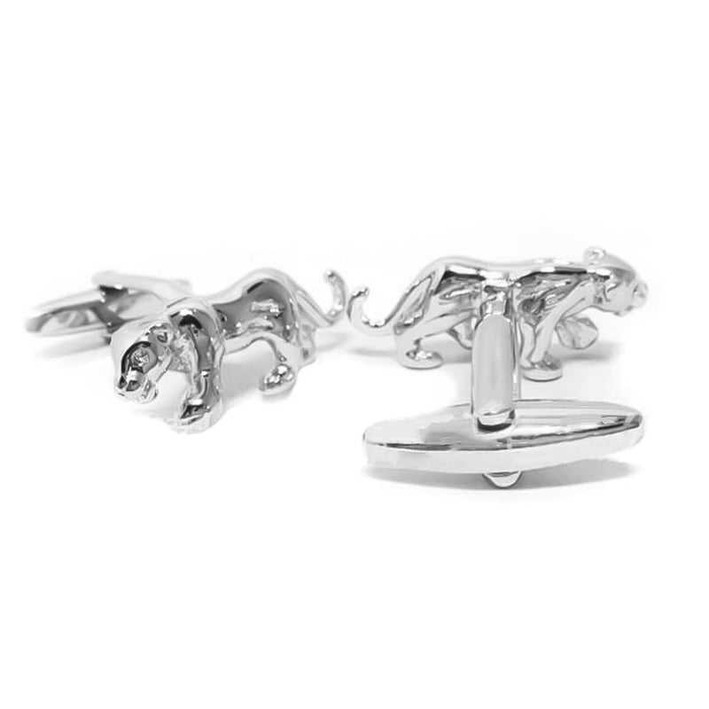 Jaguar Tiger Cufflinks South Africa Silver Image Back