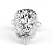 Lion Head Cufflinks Silver South African Image Front