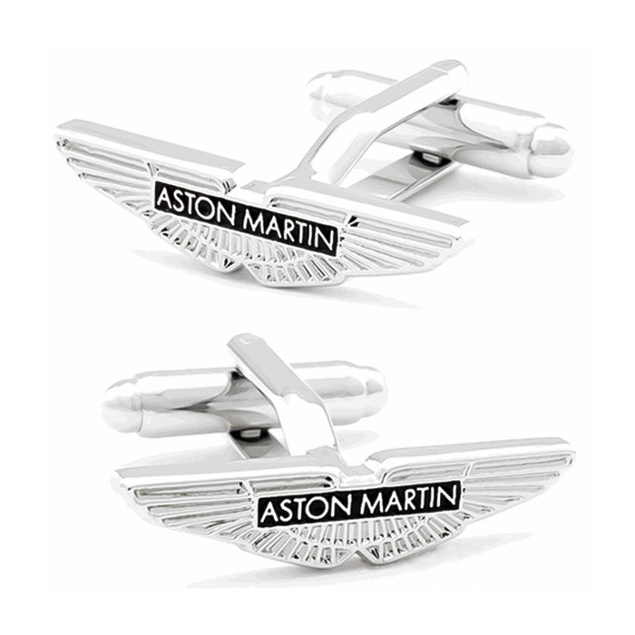 Aston Martin Cufflinks Car Logo Silver Image Pair
